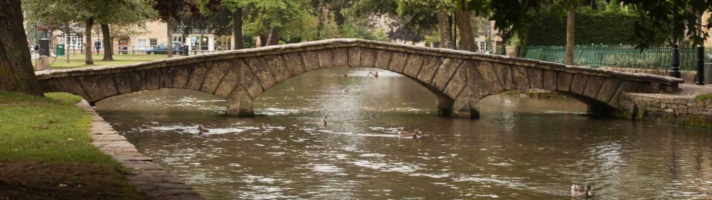 High Bridge in Bourton-on-the-Water, a footbridge crossing the River Windrush